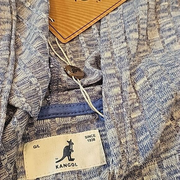 Mens Kangol hooded blue sweater size L NWT - Picture 5 of 13